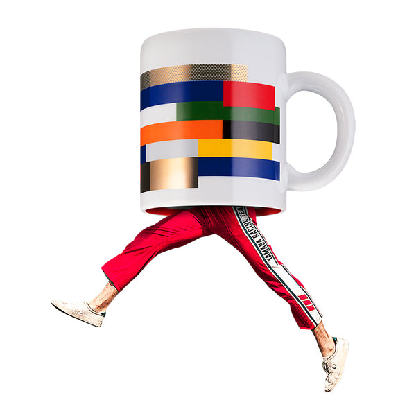 ITMUG Memphis-white-straight mug 330ml, Artist-Designed Ceramic Mug,  Unique Gift for Lovers